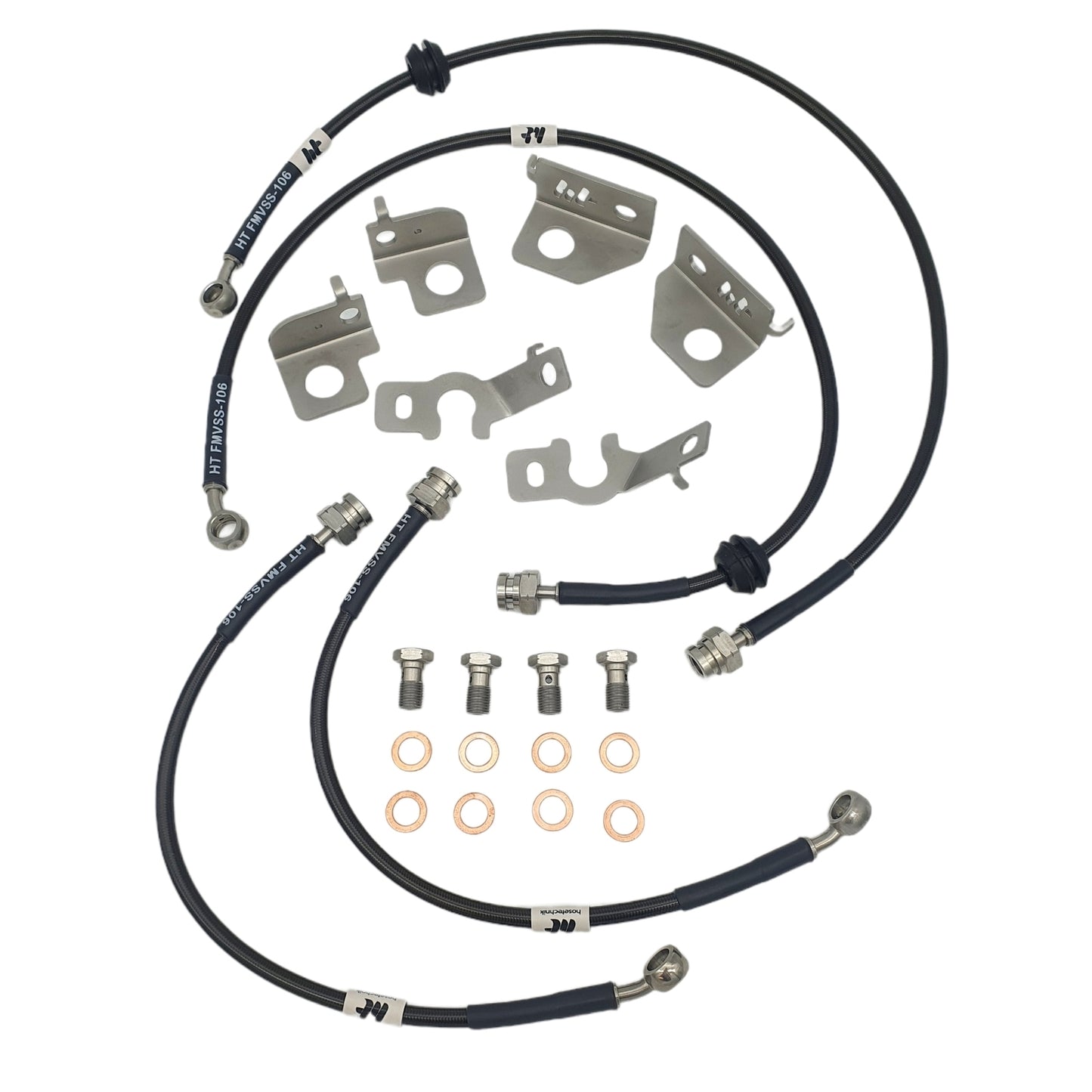 Hyundai i30N Hosetechnik Braided Brake Hose Kit