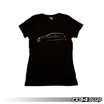 034-A01-1015-W-L T-Shirt, Womens, Mk7 Lines, La