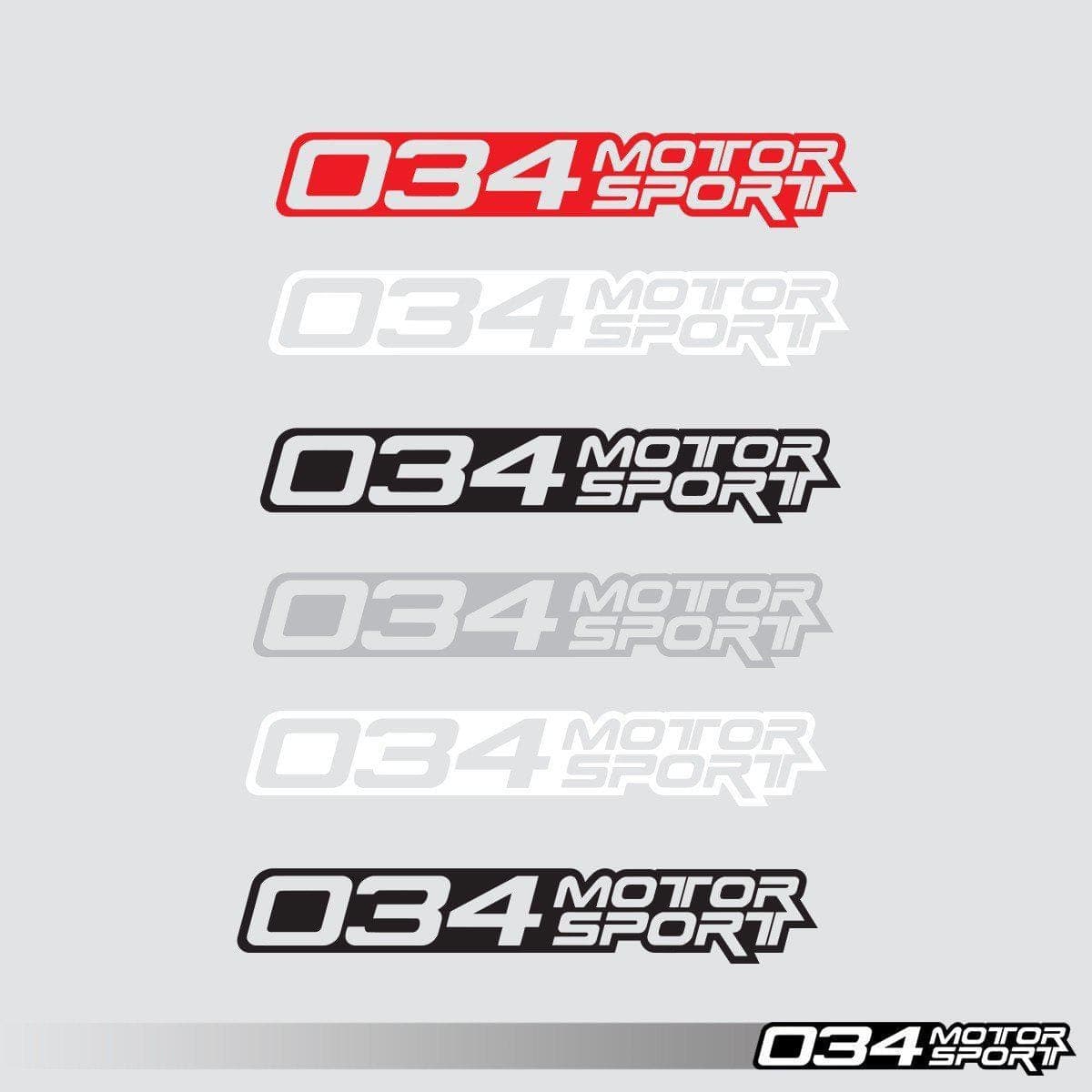 034-A04-0008-24-RFW Decal, Die Cut, 034Motorsport, Reflective White, 24"