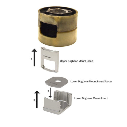 034 Billet Aluminium UPPER Dogbone Mount Insert, MK5/6 Volkswgen Golf GTI/R Audi BP A3/S3 & 8J Audi TT/TTS/TTRS - 034-509-1040