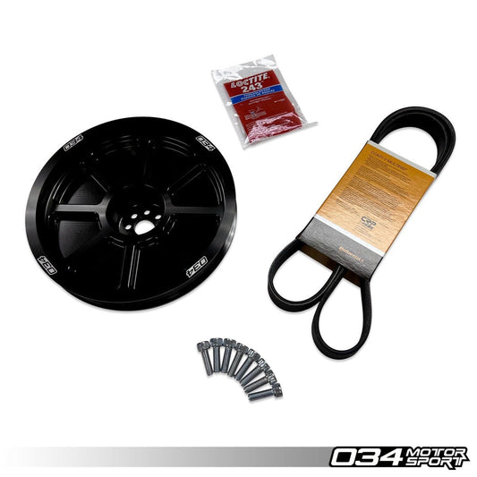 034 Motorsport - 3.0 TFSI Supercharger Crank Pulley Upgrade 207 MM - Audi 3.0 TFSI - 034-145-Z053