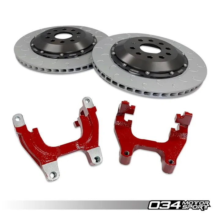 034 Motorsport - Volkswagen & Audi MQB 350 MM Rear Brake Rotor Upgrade - 034-301-2004 - RED