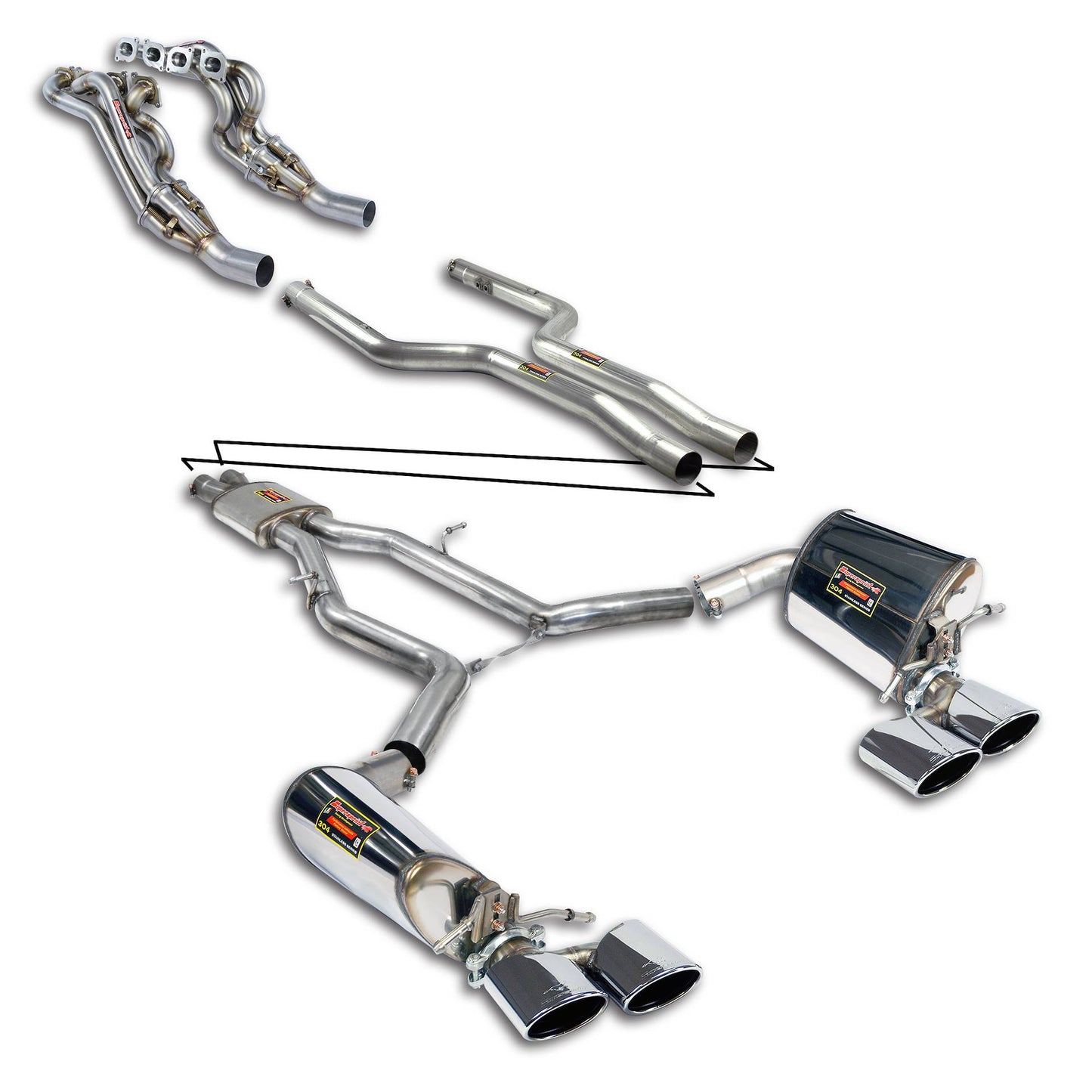 Supersprint Exhaust for MERCEDES W212 E 63 AMG 09 - 13