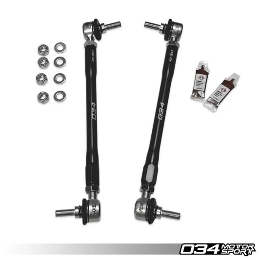 034 Motorsport - Dynamic+ Billet Adjustable Front Sway Bar End Links - BMW E8X & E9X (Non-M)