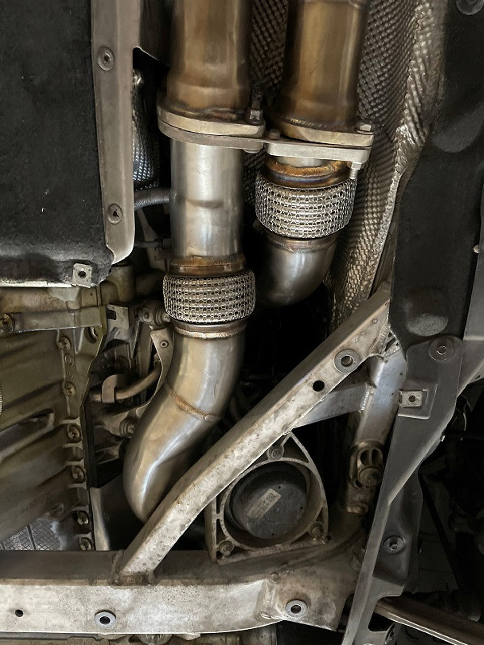 F87 M2C S55 Catted Downpipes