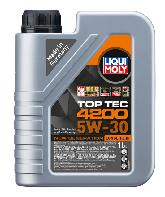 Oil Service Kit for MQB/MLB EA888.3 - Liquimoly TopTec 5W-30